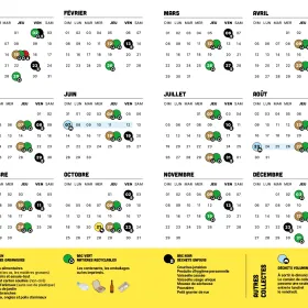 Calendrier collecte des ordures 2026