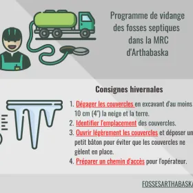 Consignes hivernales, vidange des fosses