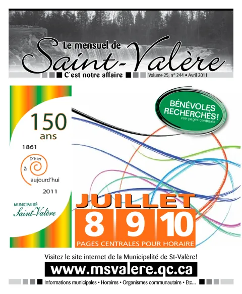 Le Mensuel de Saint-Valère Avril 2011