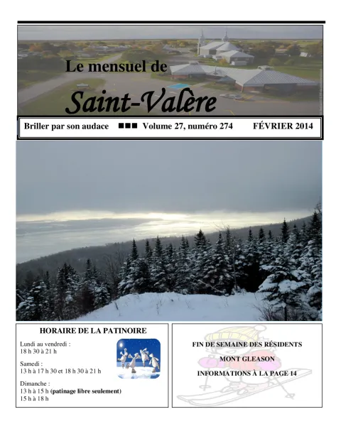 Le Mensuel de Saint-Valère Février 2014