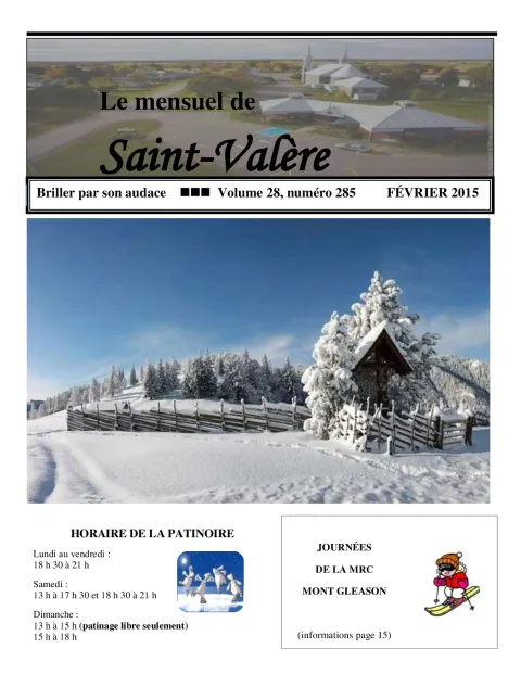 Le Mensuel de Saint-Valère Février 2015
