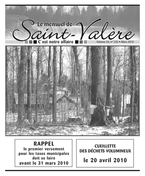 Le Mensuel de Saint-Valère Mars 2010