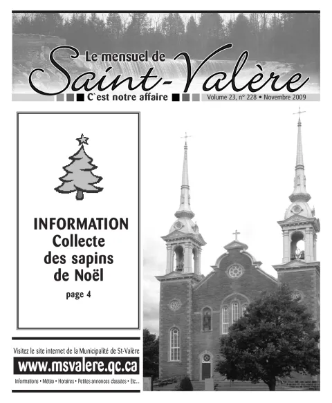 Le Mensuel de Saint-Valère Novembre 2009